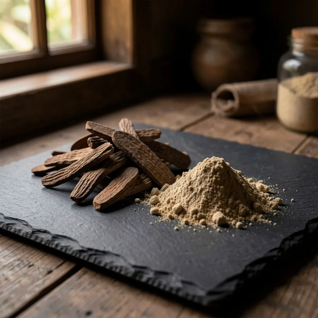 Dried maca root powder